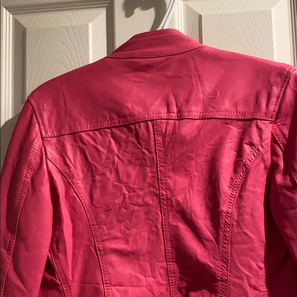 Pink Vera Pelle Leather Jacket - Picture 6 of 6